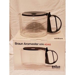 Braun 10 Cup Aromaster KFK 40/45 Carafe BLACK Made In Germany NEW NIOB